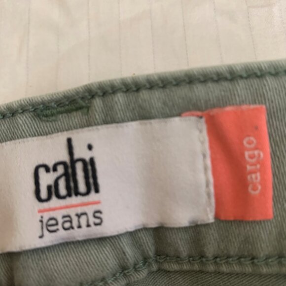 🌼🌼 CABI WOMENS CARGO JEANS SKINNY CELADON 3048 PANTS SIZE 2 🌼🌼 - Picture 4 of 6